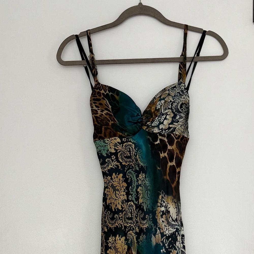 Cache Multicolor Patterned Dress
